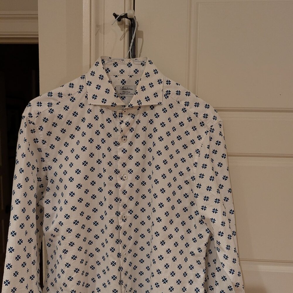 Stenstroms fitted body white dress shirt 15